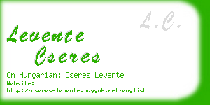 levente cseres business card